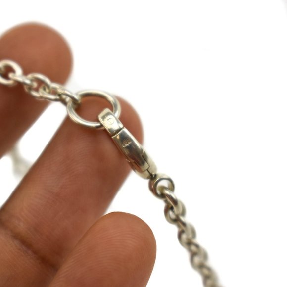 GUCCI Sterling Silver "GG" Medallion Necklace #1393 - Picture 7 of 7